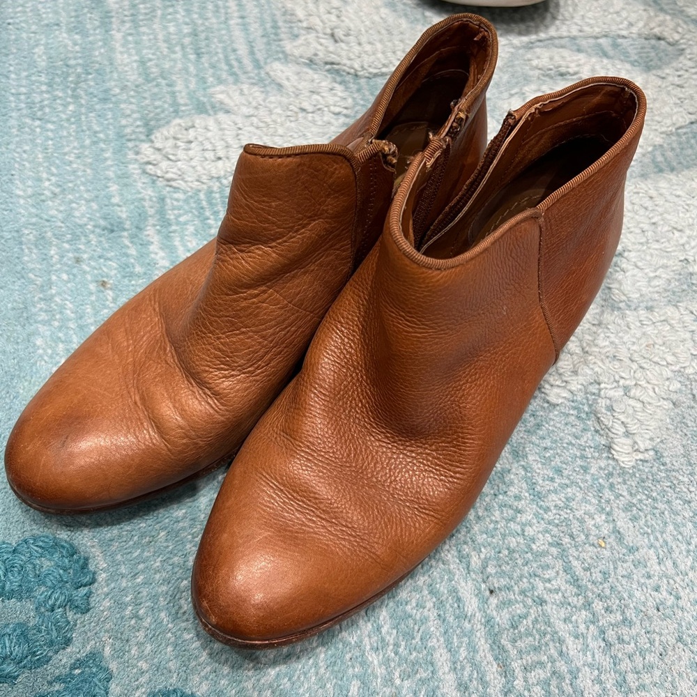 Sam Edelman brown leather petty booties